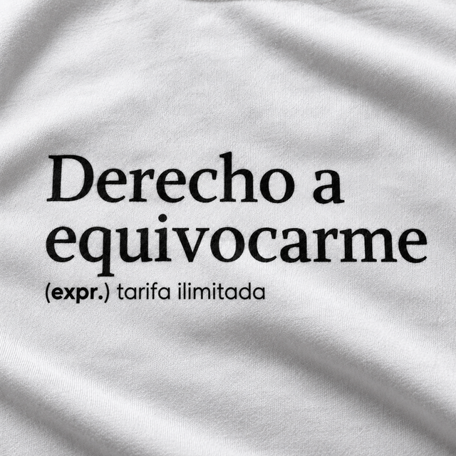 Derecho a equivocarme - Camisetas