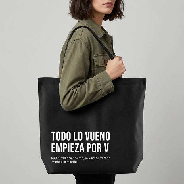 Totebag Todo lo Vueno empieza por V
