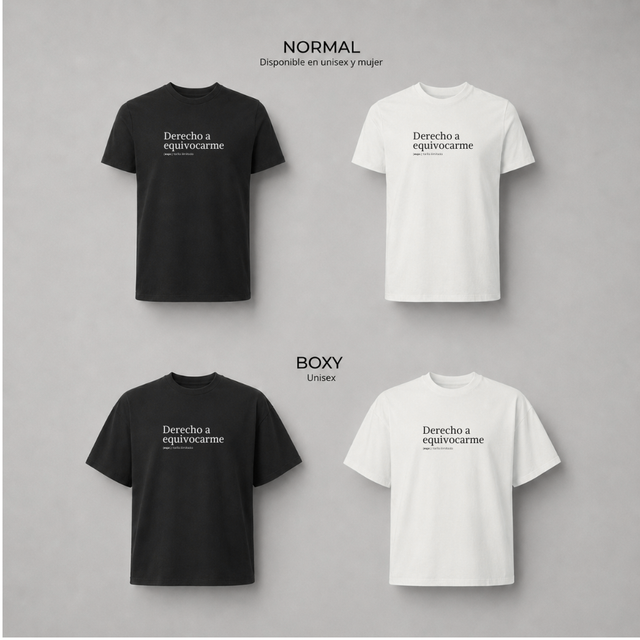Derecho a equivocarme - Camisetas