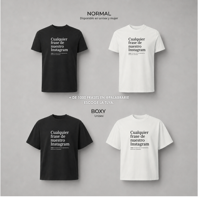 Camiseta: a tu elección